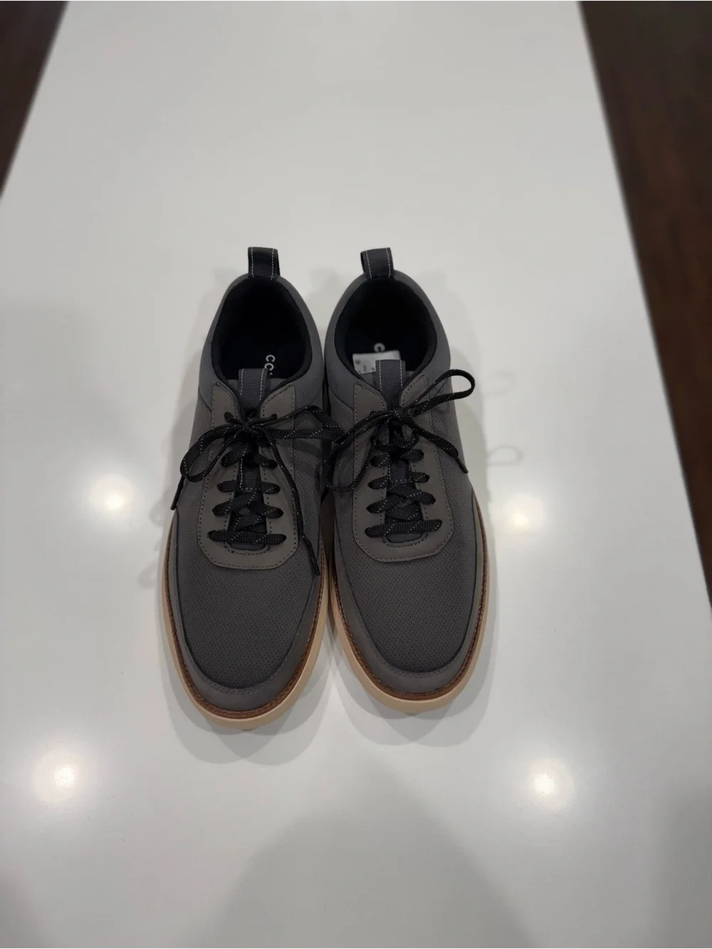 Cole Haan Grand Remix Men's Mesh Lace-Up Lightweight Sneakers Gray US 11 M